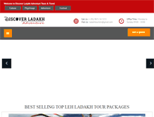 Tablet Screenshot of discoverladakhadventure.com